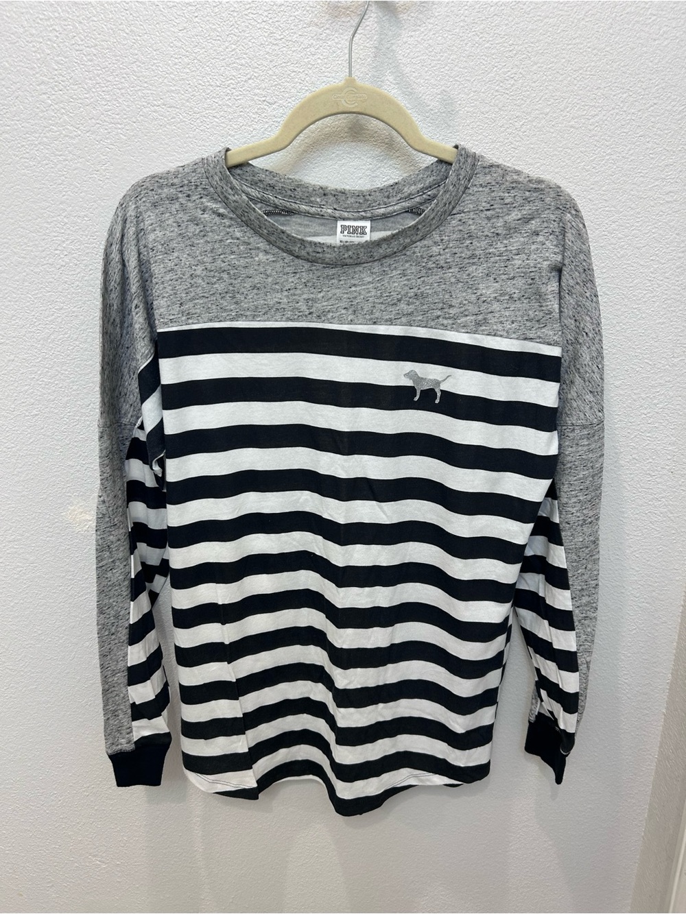 Victorias Secret PINK Bling Long-Sleeve Crew Neck Shirt